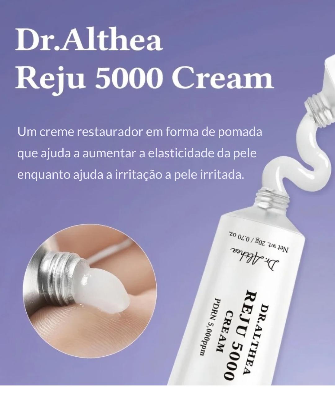 Creme Dr.Althea PDRN Reju 5000 | Creme Biome PDRN para Pele Irritada e Sensível | Hidratante Facial Suavizante com Pantenol e Centella