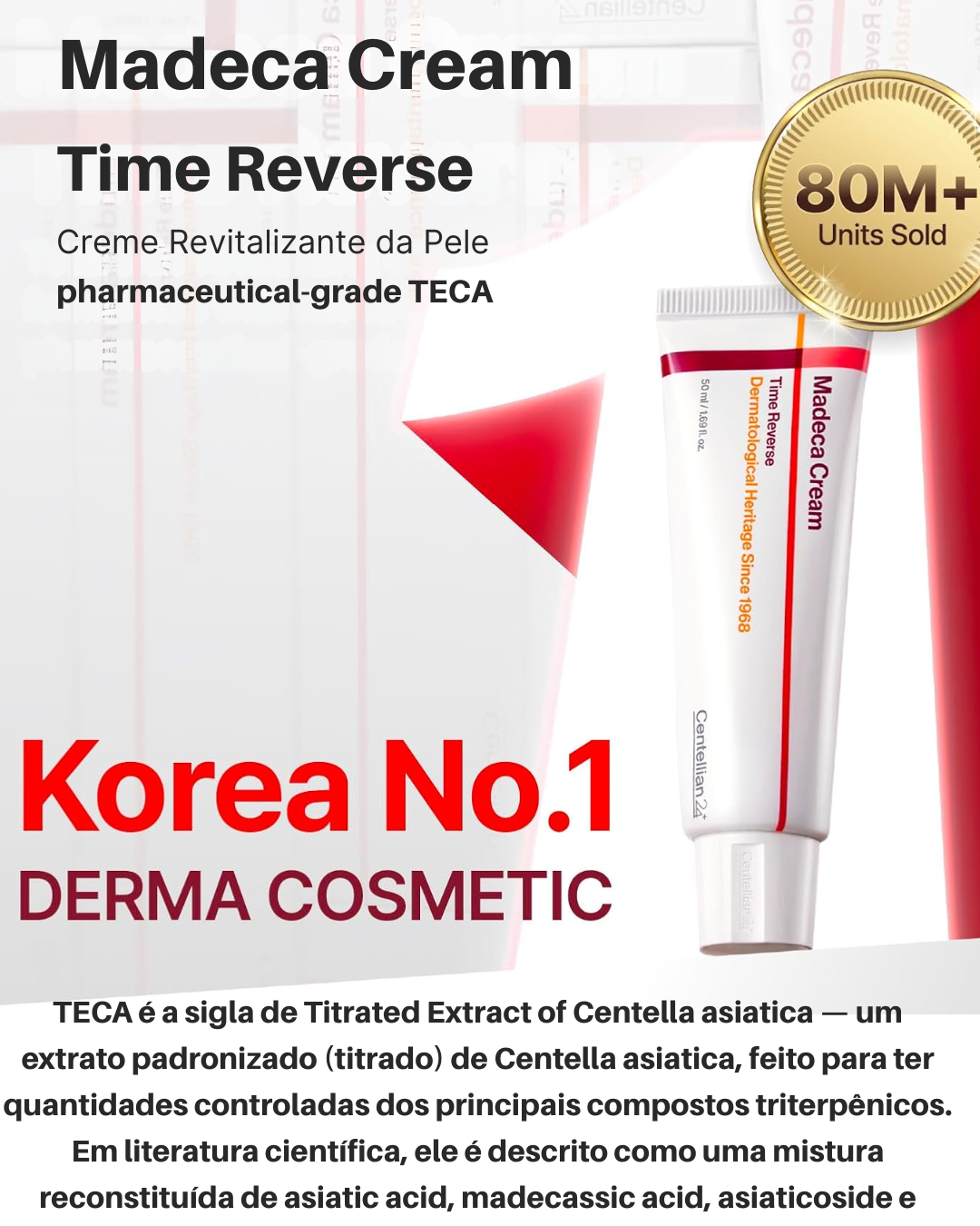 Creme Rejuvenescedor CENTELLIAN 24 Madeca Time Reverse Efeito Lifting  - Nutre, Hidrata, Firma