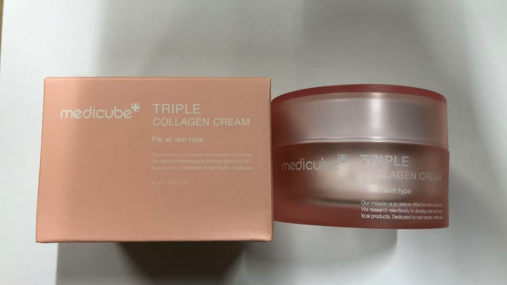 Creme Triplo Colágeno Medicube - Hidratante Firmador com Ácido Hialurônico Premium - Aumenta a Elasticidade