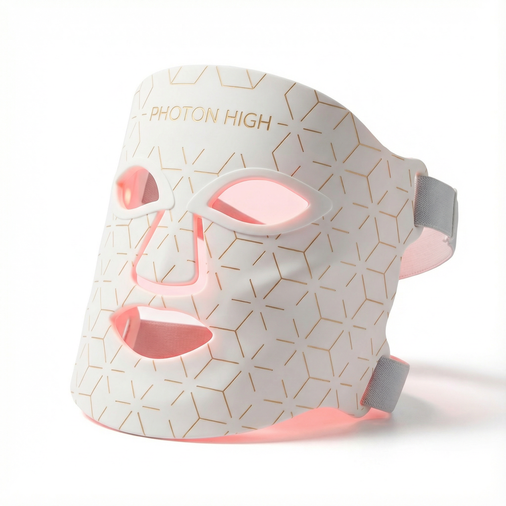 Máscara Facial LED Terapia Photon High 7 Cores em Silicone com 110 Leds - Anti Sinais